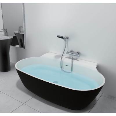 Artificial stone cast modified acrylic solid surface freestanding bathtubs