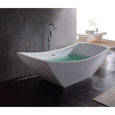 Luxury acrylic solid surface stone bathtub on sale