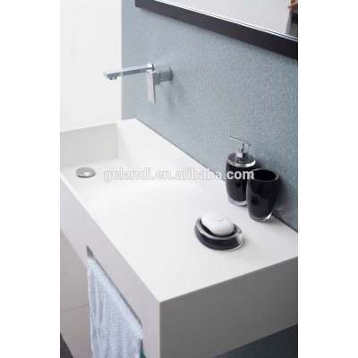 cheap sanitary ware solid surface wall mounted man made stone basin